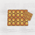 Brown and Orange Retro Geometric Placemats, Set of 4 or Set of 6 - Joe’s Haven