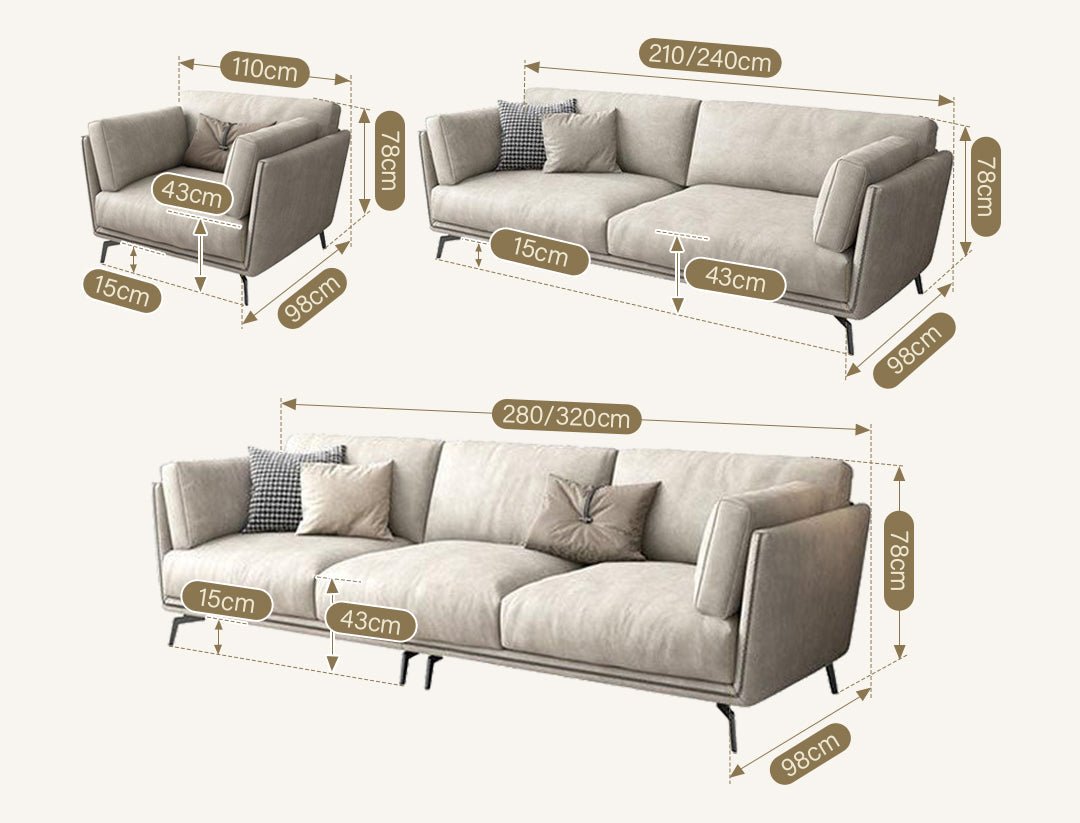 Reynold Two Seater Sofa, Leatheraire - Joe’s Haven