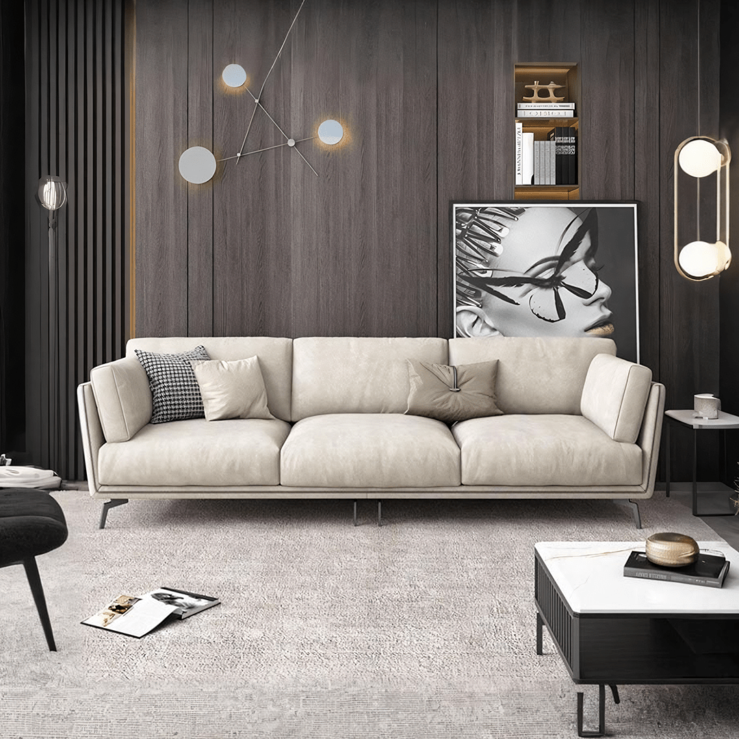 Reynold Two Seater Sofa, Leatheraire - Joe’s Haven