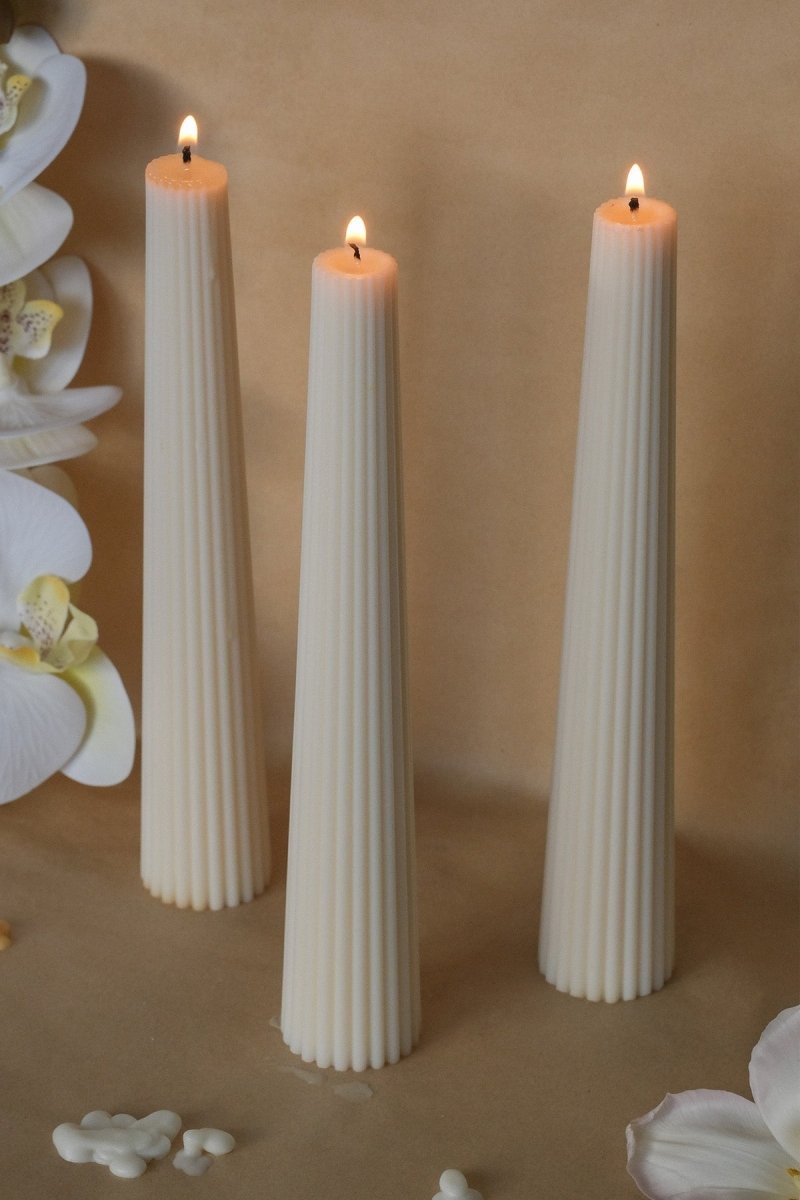Ribbed Taper Candles - Joe’s Haven