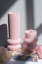 Striped Pillar Candle - Joe’s Haven