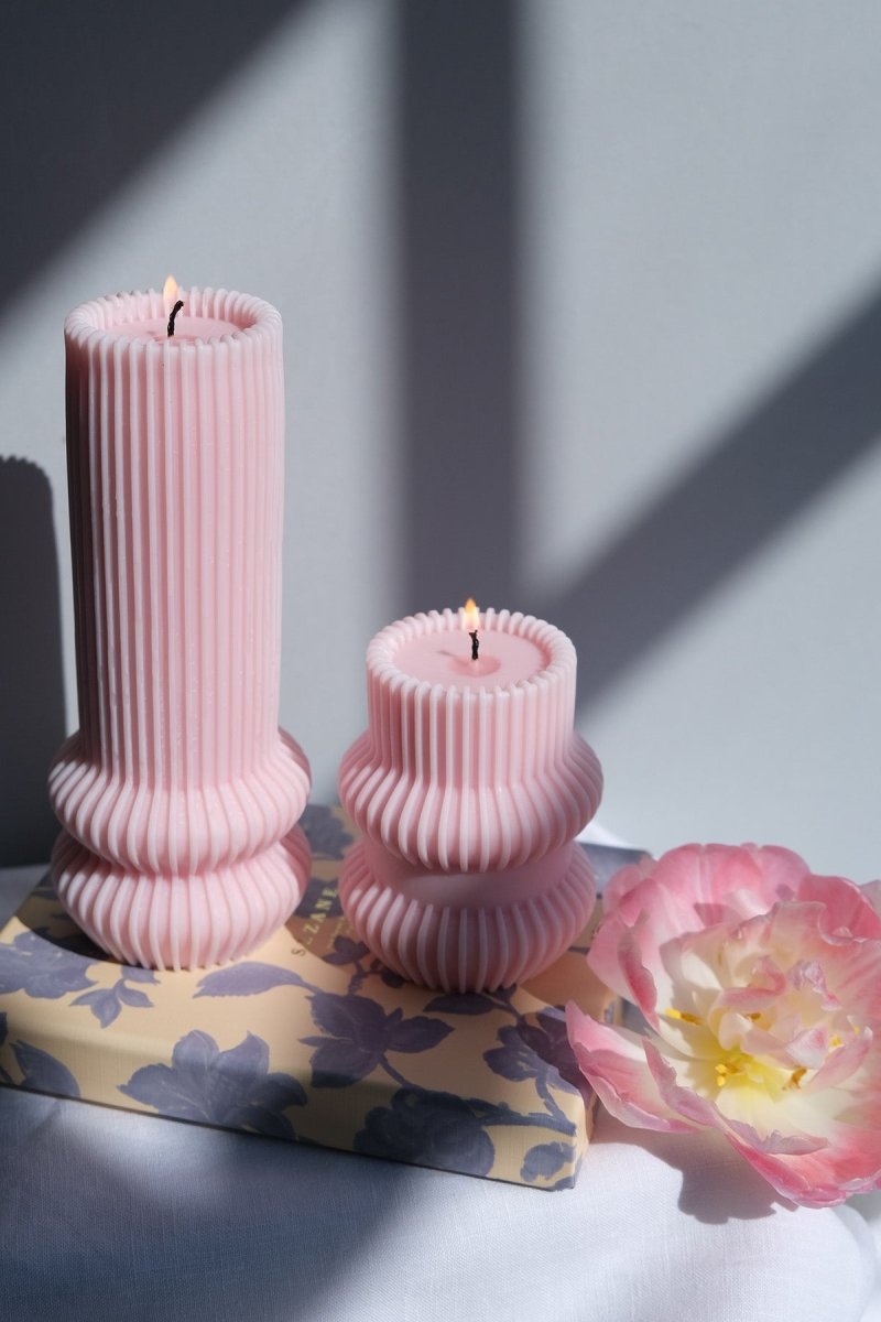 Striped Pillar Candle - Joe’s Haven