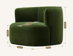 Ritz Armchair, Green Velvet