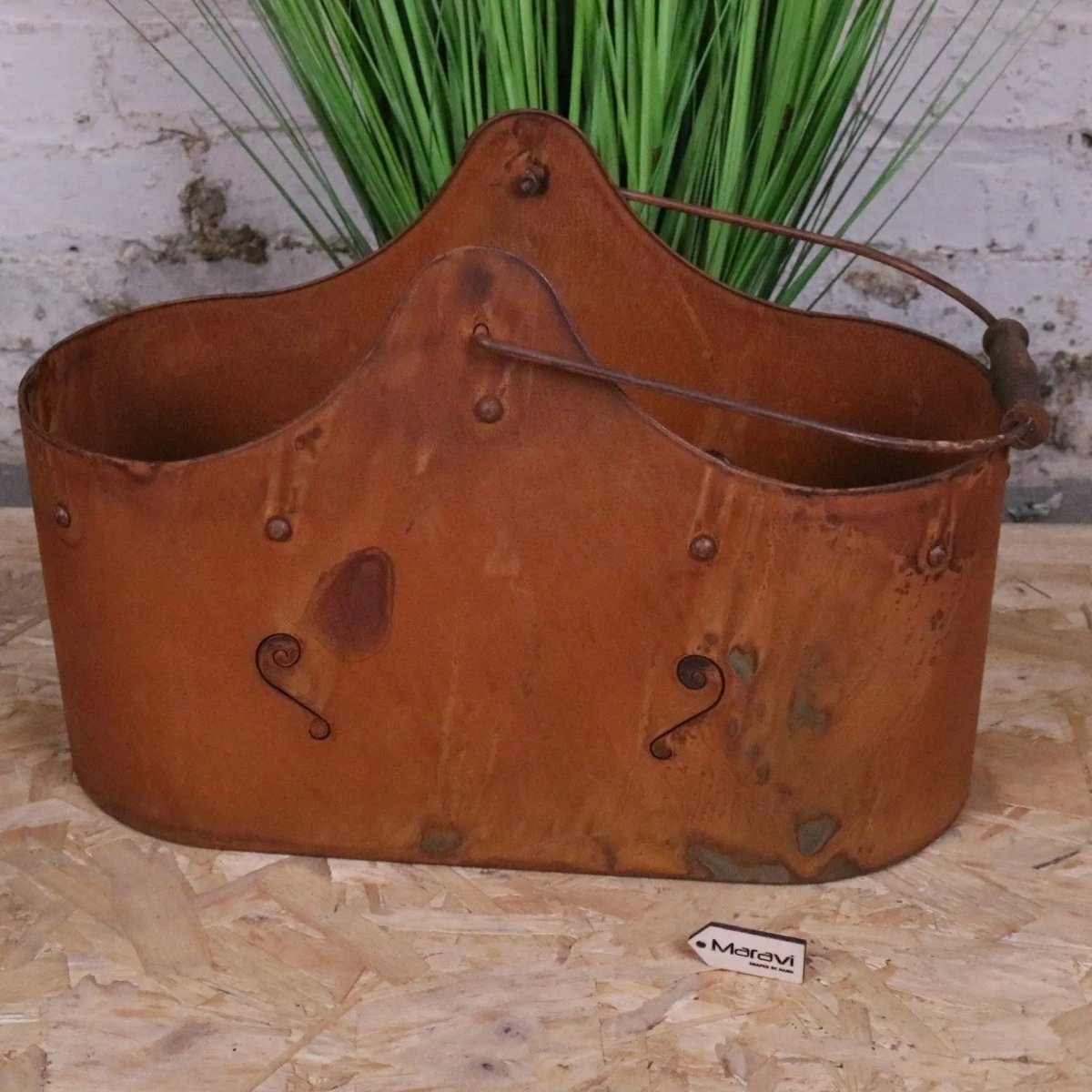 Rohira Basket Style Rusty Planters Set of 2 - Joe’s Haven