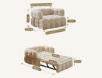 Rojas Single Sofa Bed, Armchair Sofa Bed, Cream - Joe’s Haven