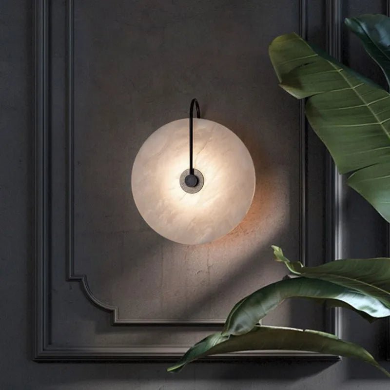 Disc Texture Marble Wall Lamp - Warm LED Light Modern Home Decor - Joe’s Haven