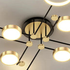 Chemistry Flush Mount Chandelier Gold LED 130cm Low Ceiling Light - Joe’s Haven