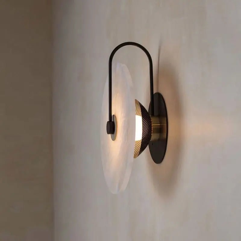 Disc Texture Marble Wall Lamp - Warm LED Light Modern Home Decor - Joe’s Haven