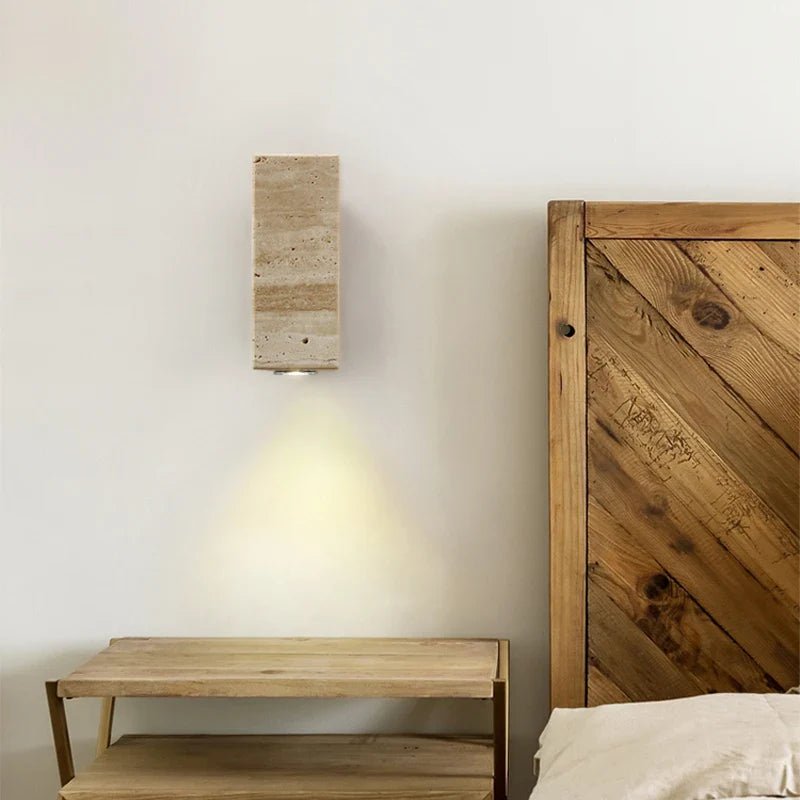 Travertine Wall Light Waterproof Indoor Outdoor Beige Brown - Joe’s Haven