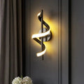 Twisted LED Wall Light - Black & Gold Options for Living Room - Joe’s Haven
