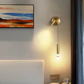 Bold Gold Wall Lamp with Reading Light - LED Warm White Lighting - Joe’s Haven
