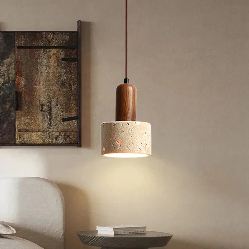 Travertine Pendant Light Beige Brown Kitchen Island Ceiling Light - Joe’s Haven