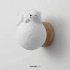 Bear Wall Light LED Kids Nursery Moon Night Light Bedroom Decor - Joe’s Haven