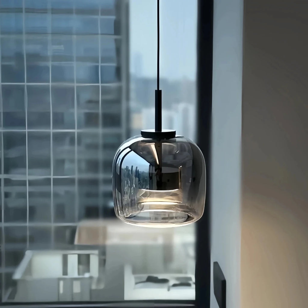 Dildale Black Gold Pendant Lamp LED Warm Light Adjustable Height - Joe’s Haven