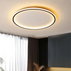 LED Ring Flush Mount Chandelier - Dimmable Ceiling Light Black/White - Joe’s Haven