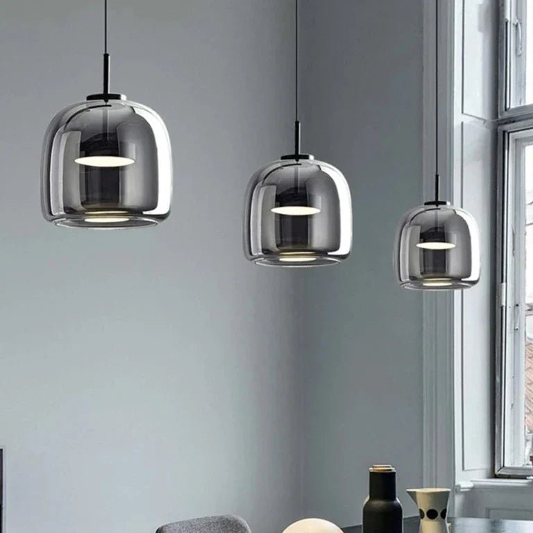 Dildale Black Gold Pendant Lamp LED Warm Light Adjustable Height - Joe’s Haven