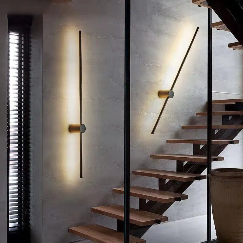 Black LED Wall Light - Warm Modern Bedroom Lounge Lamp Easy Install - Joe’s Haven