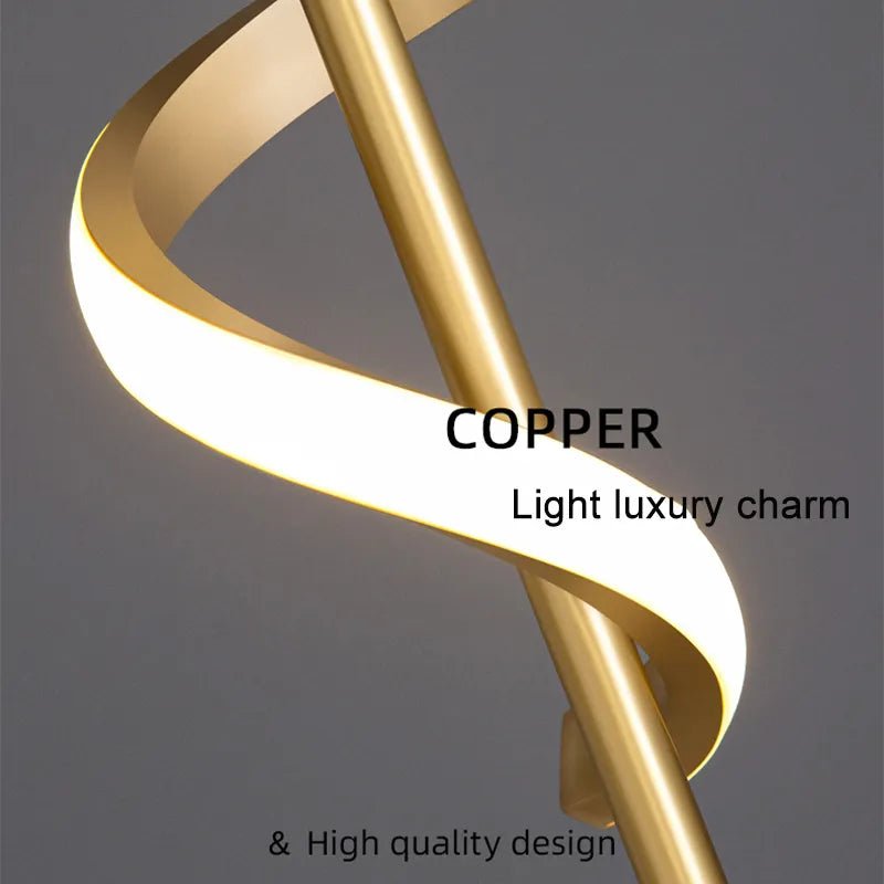 Twisted LED Wall Light - Black & Gold Options for Living Room - Joe’s Haven