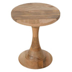 Merlin Mango Wood Round Side Table - Joe’s Haven