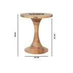Merlin Mango Wood Round Side Table - Joe’s Haven