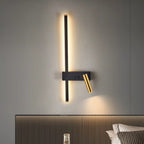 Bold Gold Black LED Wall Lamp Dual Switch Reading Light Bedside - Joe’s Haven