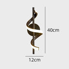 Twisted LED Wall Light - Black & Gold Options for Living Room - Joe’s Haven