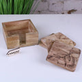 Saitras Mango Wood Coasters Engraved Citrus Design - Joe’s Haven