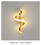 Twisted LED Wall Light - Black & Gold Options for Living Room - Joe’s Haven