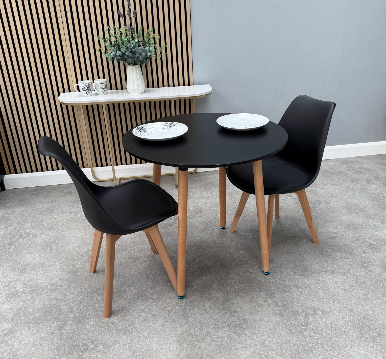 Jamie Lorenzo Halo Round Dining Set of 2