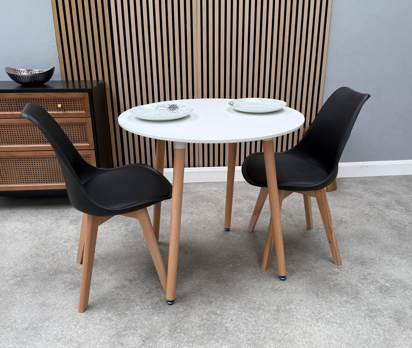 Jamie Lorenzo Halo Round Dining Set of 2