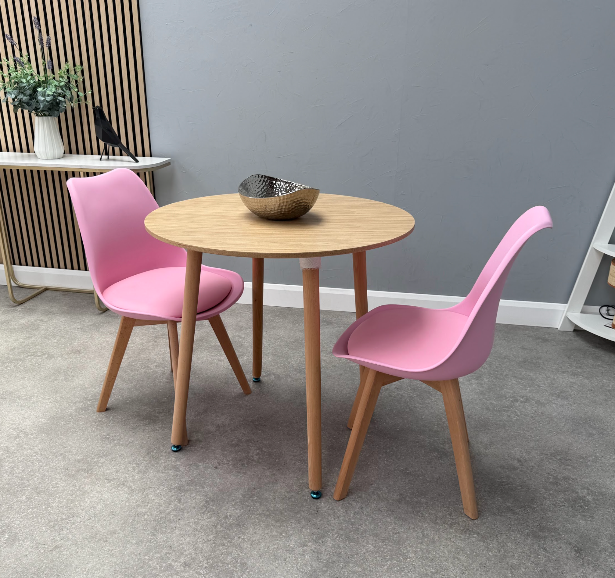 Jamie Lorenzo Halo Round Dining Set of 2