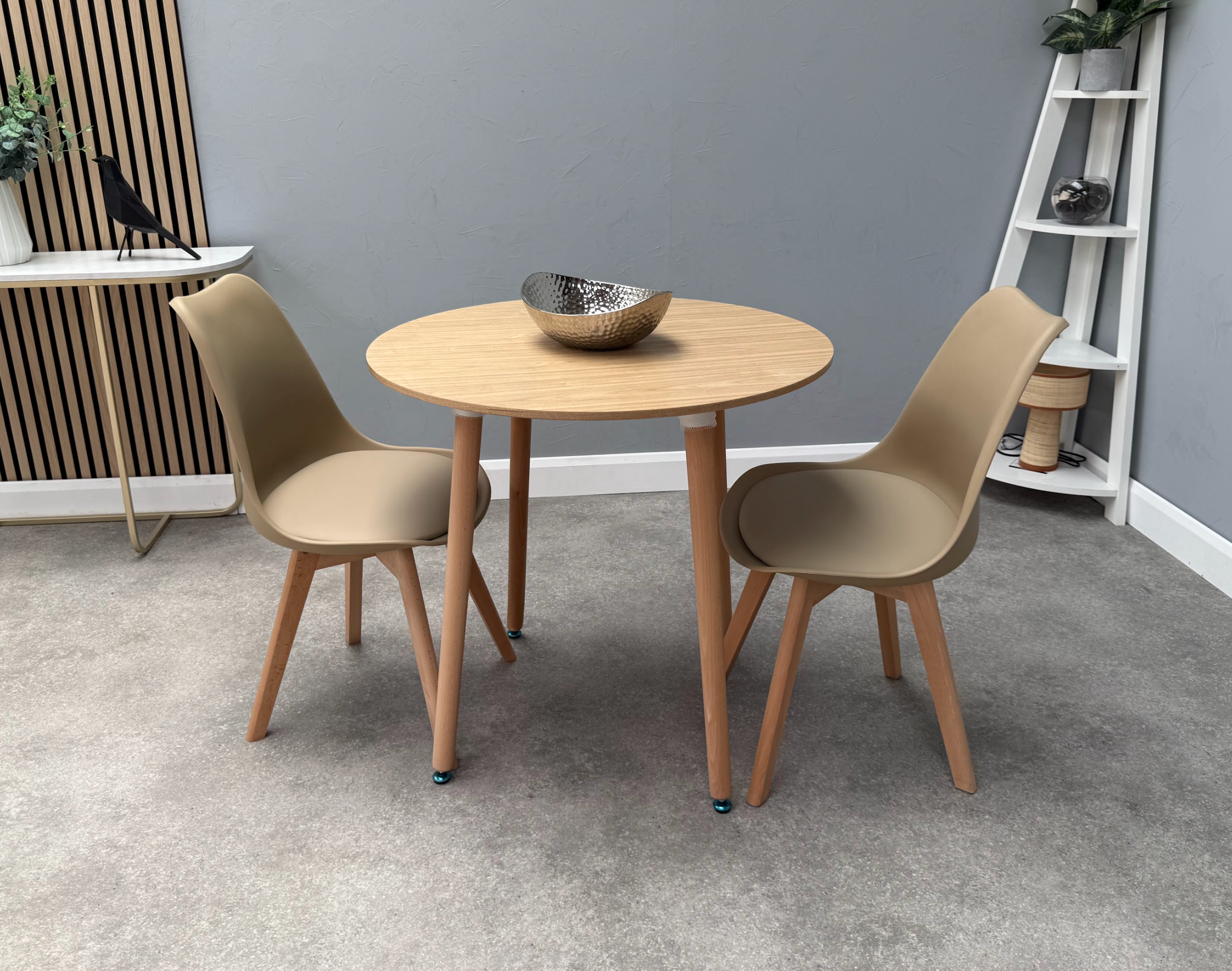 Jamie Lorenzo Halo Round Dining Set of 2