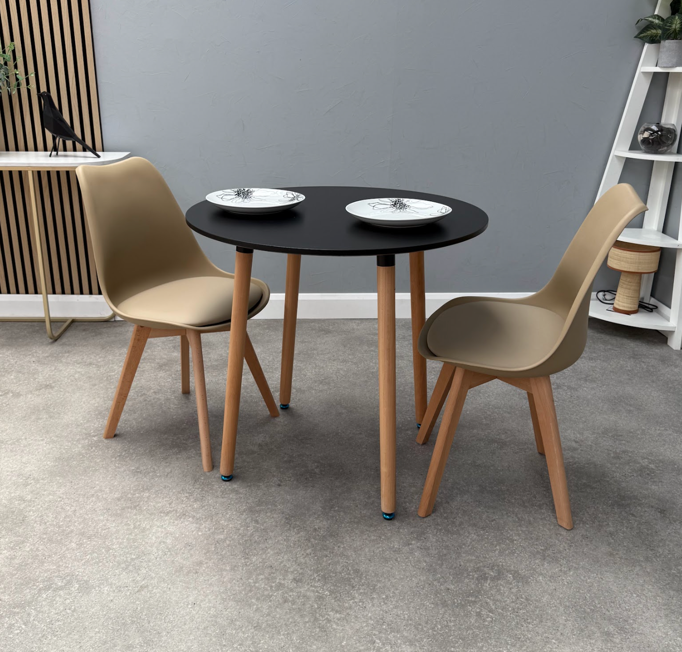 Jamie Lorenzo Halo Round Dining Set of 2