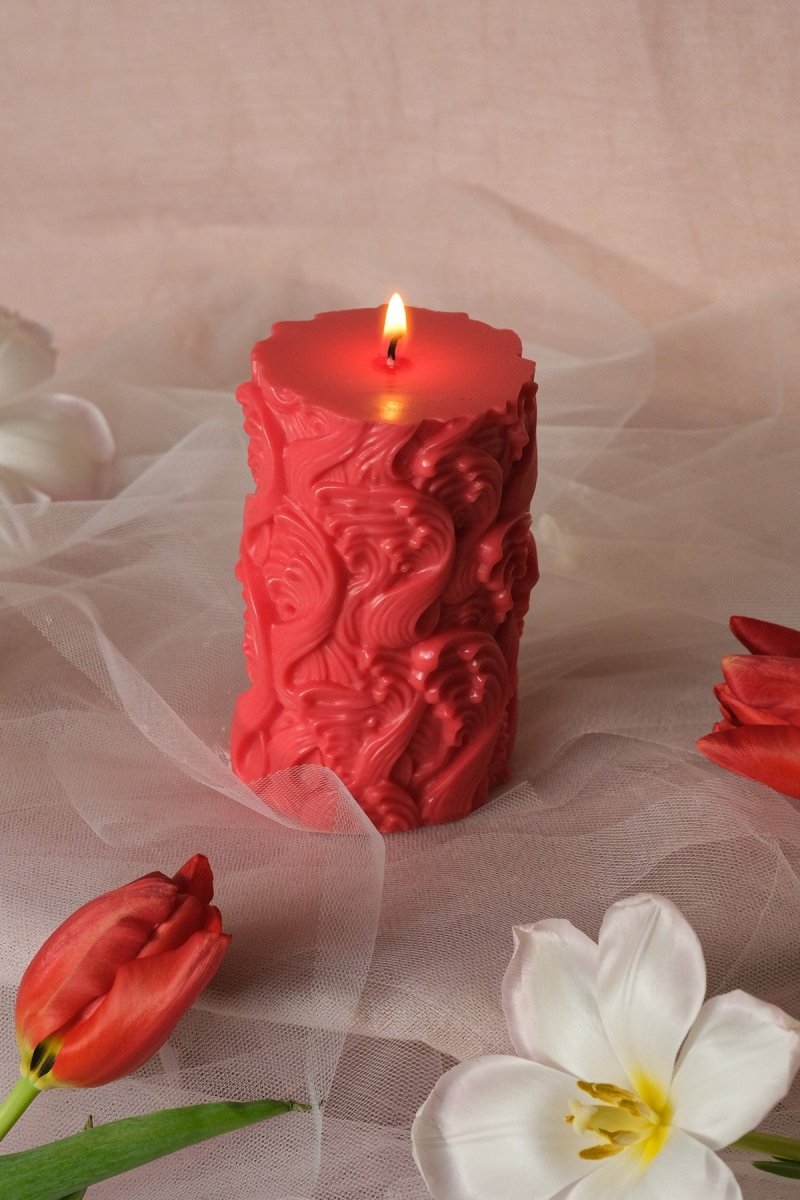 Flower Pillar Candle - Joe’s Haven