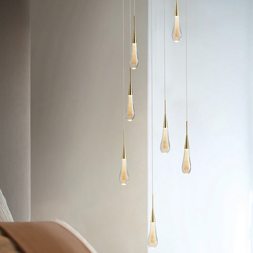 Glass Drop Pendant Light - Warm LED Hanging String Light UK - Joe’s Haven