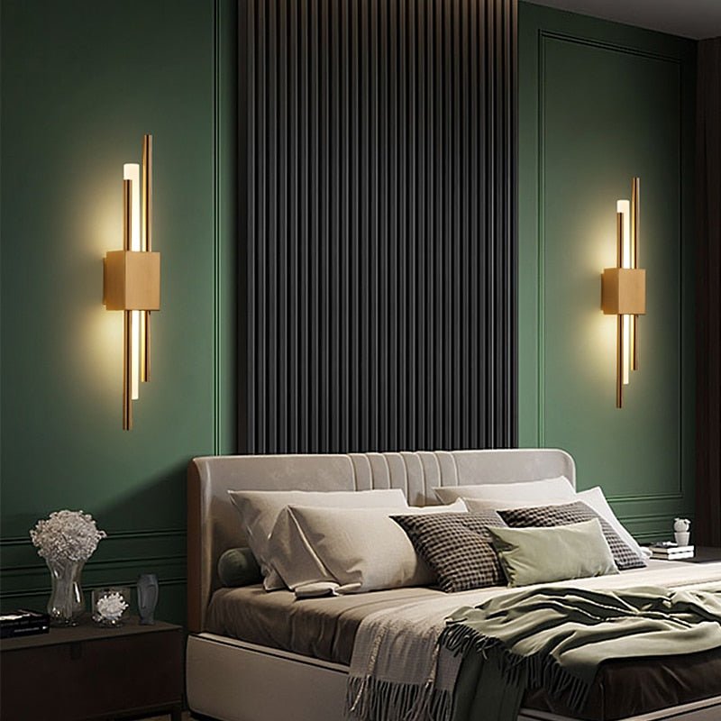 Emporium LED Wall Lamp Black Gold Warm Light Hard Wired Modern - Joe’s Haven