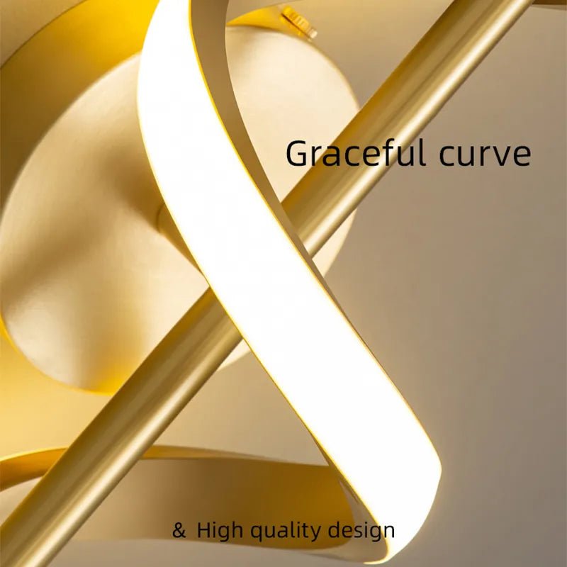Twisted LED Wall Light - Black & Gold Options for Living Room - Joe’s Haven