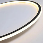 LED Ring Flush Mount Chandelier - Dimmable Ceiling Light Black/White - Joe’s Haven
