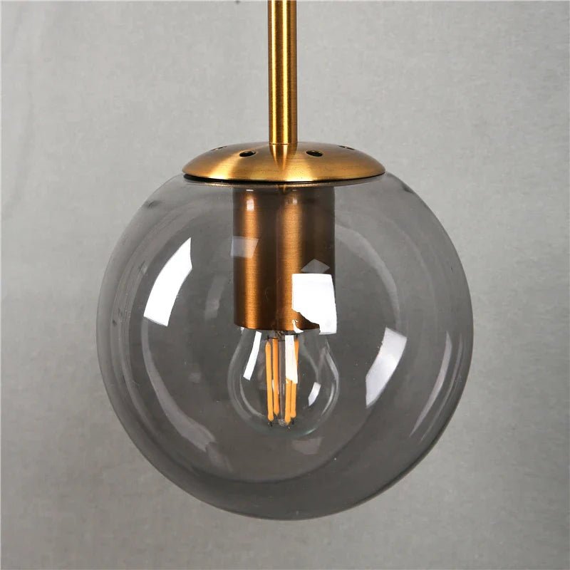 Sizzle Mid-Century Glass Globe Hanging Wall Light - Amber/Smoke/Clear - Joe’s Haven