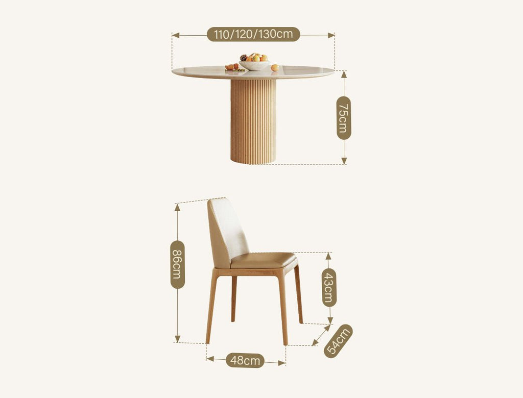 Sienna Round Dining Table, Premium Terrazzo And Wood Base - Joe’s Haven