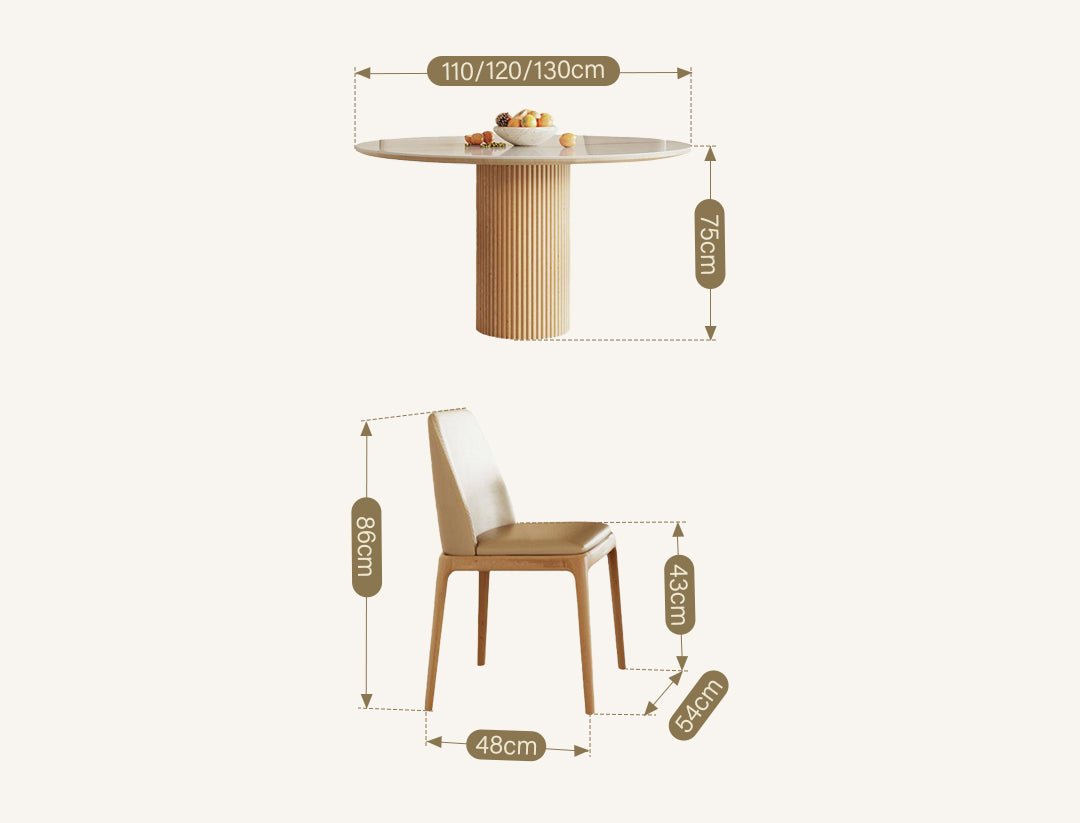 Sienna Round Dining Table, Premium Terrazzo And Wood Base - Joe’s Haven