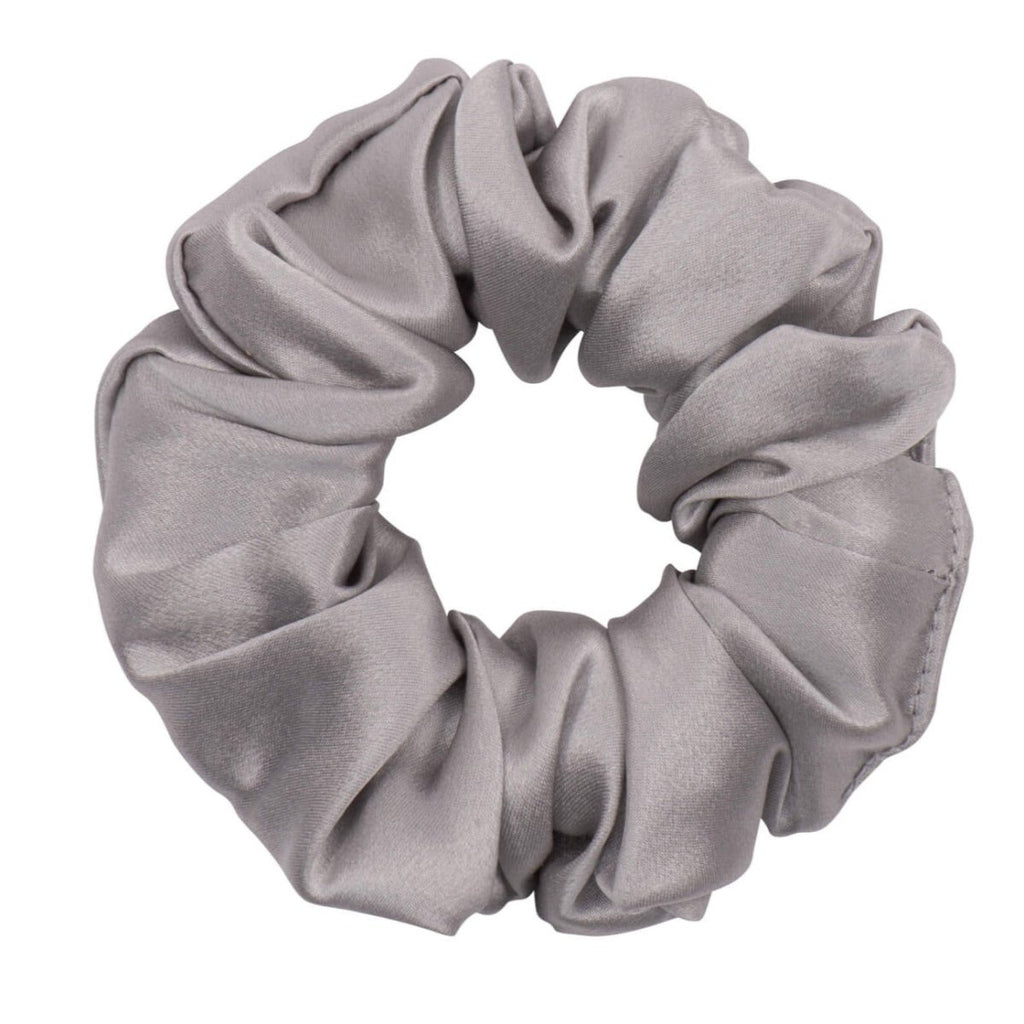 Silver Silk Scrunchie - Regular - Joe’s Haven