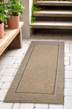 Summer Latte Border Rug – Indoor/Outdoor - Joe’s Haven