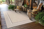 Summer Latte Border Rug – Indoor/Outdoor - Joe’s Haven