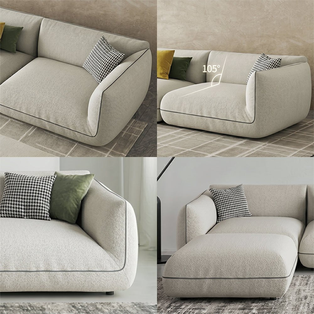 TOFU Agnes Three Seater Sofa, Modular Sofa, Suede - Joe’s Haven