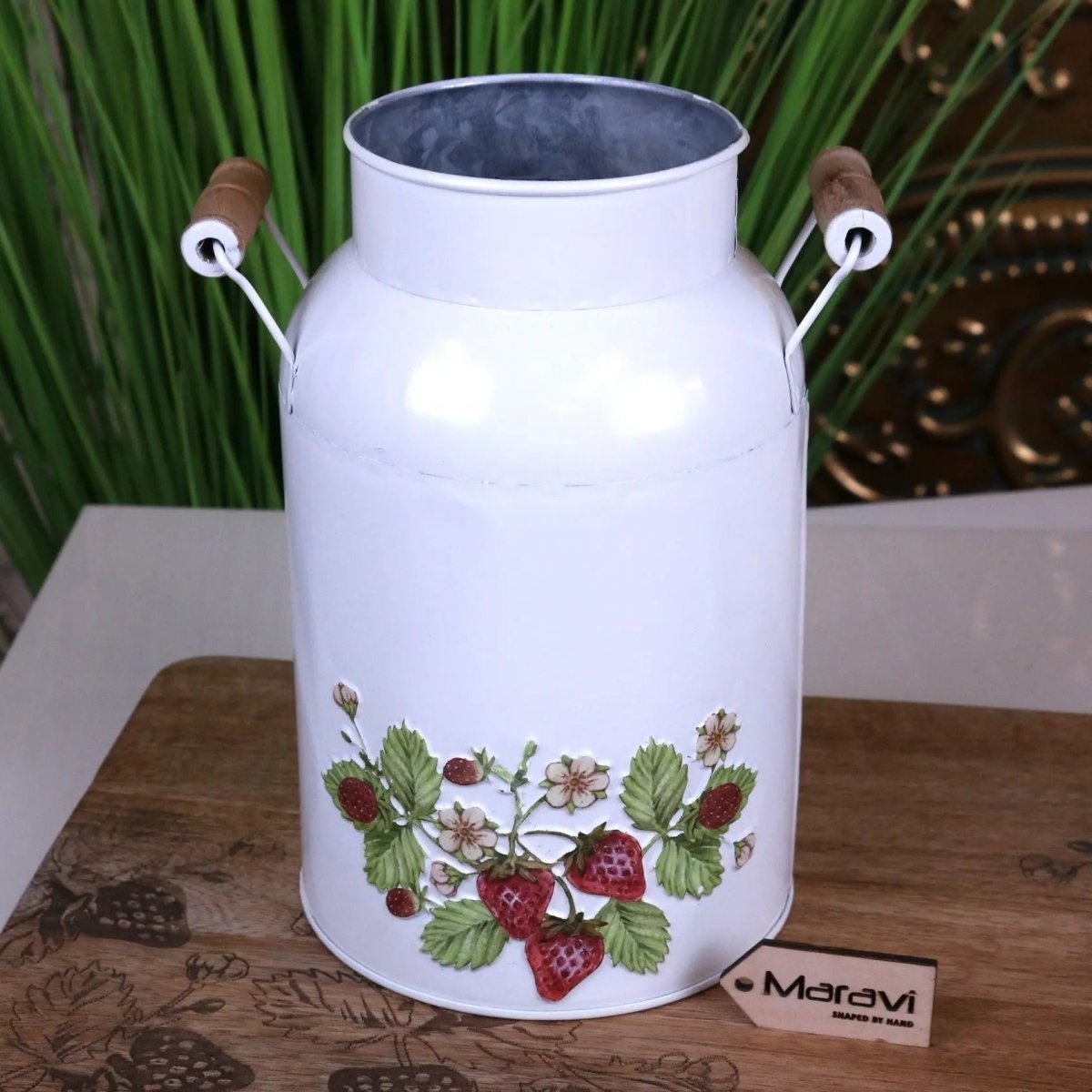 Thaniya Strawberry Field Milk Churn Planter - Joe’s Haven