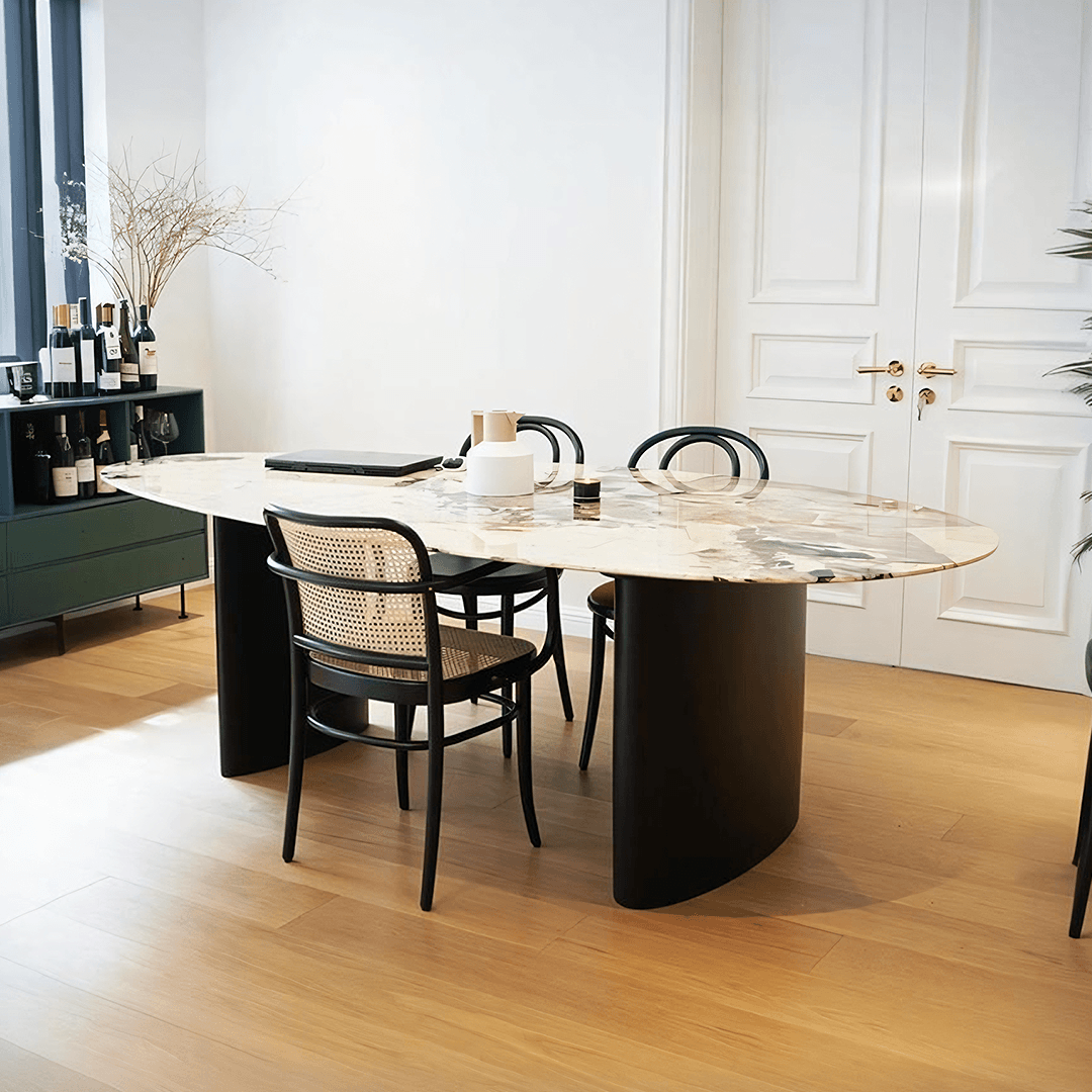 Tambo Oval Dining Table, Pebble Shape, Sintered Stone - Joe’s Haven