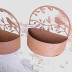 Tanu Wall Mounted Metal Planter Set Rusted Finish - Joe’s Haven