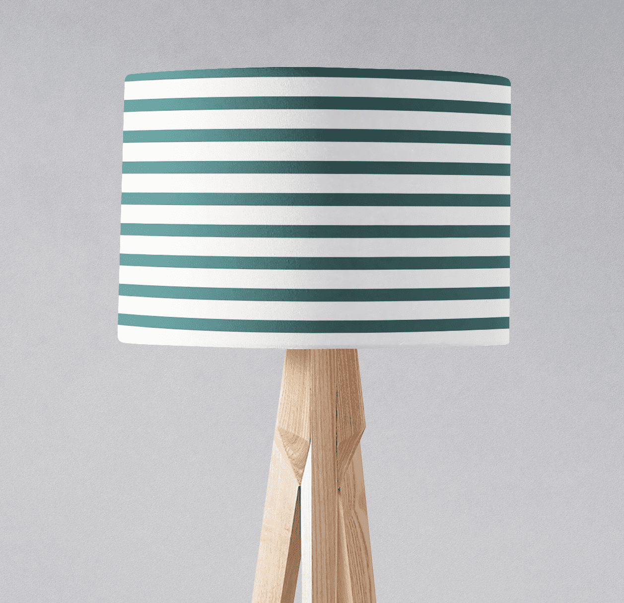 Teal and White Geometric Striped Lampshade, Ceiling or Table Lamp Shade - Joe’s Haven