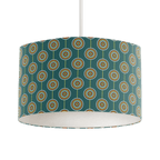 Teal Retro Circles Design Lampshade, Ceiling or Table Lamp Shade - Joe’s Haven
